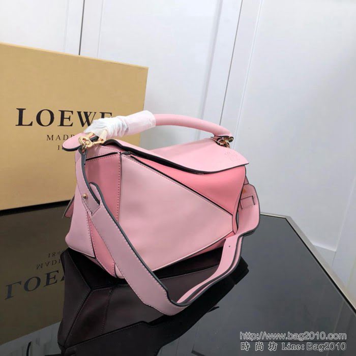 LOEWE羅意威 拼色熱銷款 puzzle bag 可折疊 牛皮手提肩背包 大小號 L0153  jdl1246